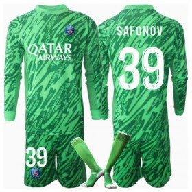 Paris Saint-Germain Matvei Safonov #39 Målvakt Hemmakläder Barn 2024-25 Långärmad (+ Korta byxor)